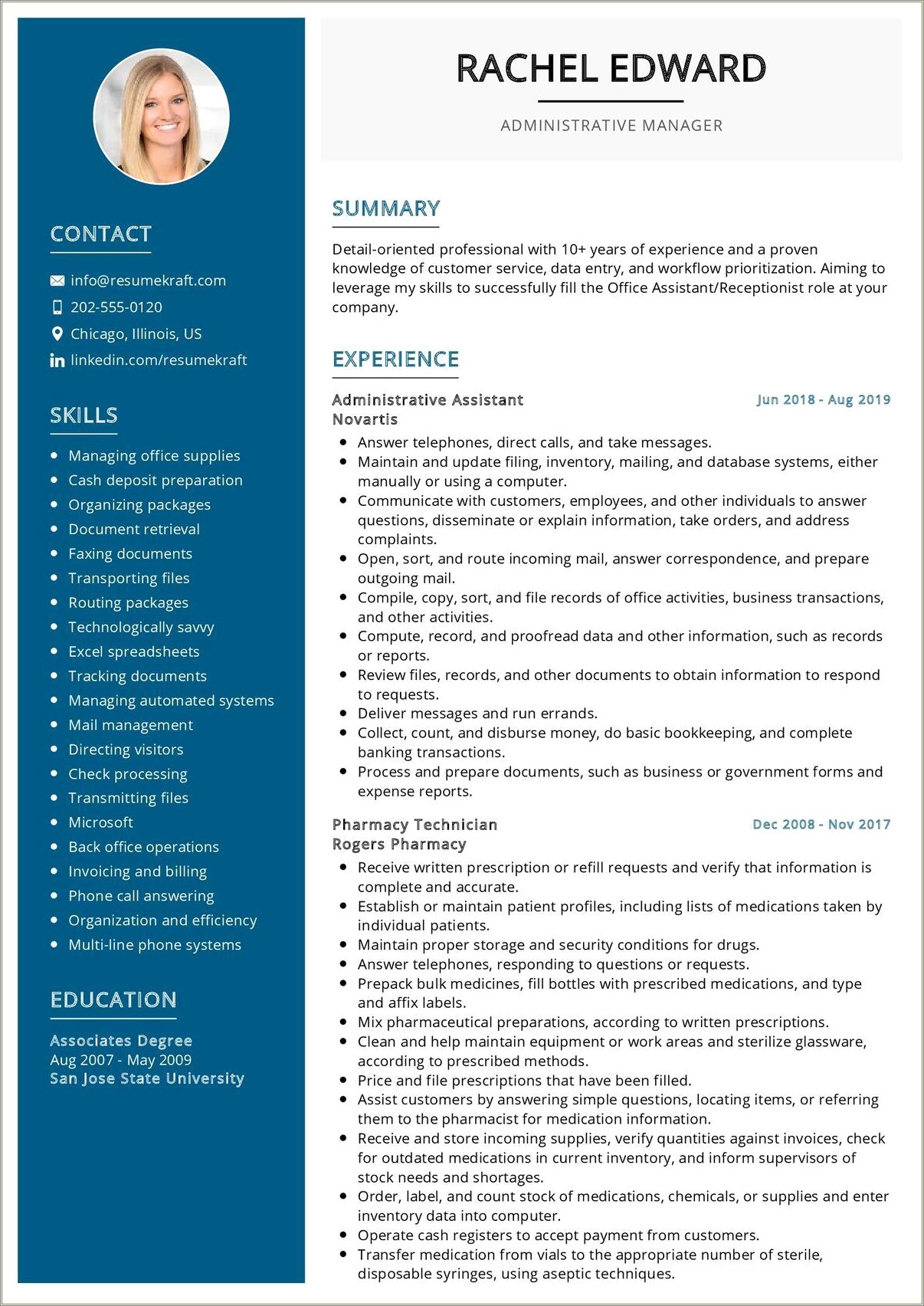 Customer Service Administration Manager Job Description For Resume