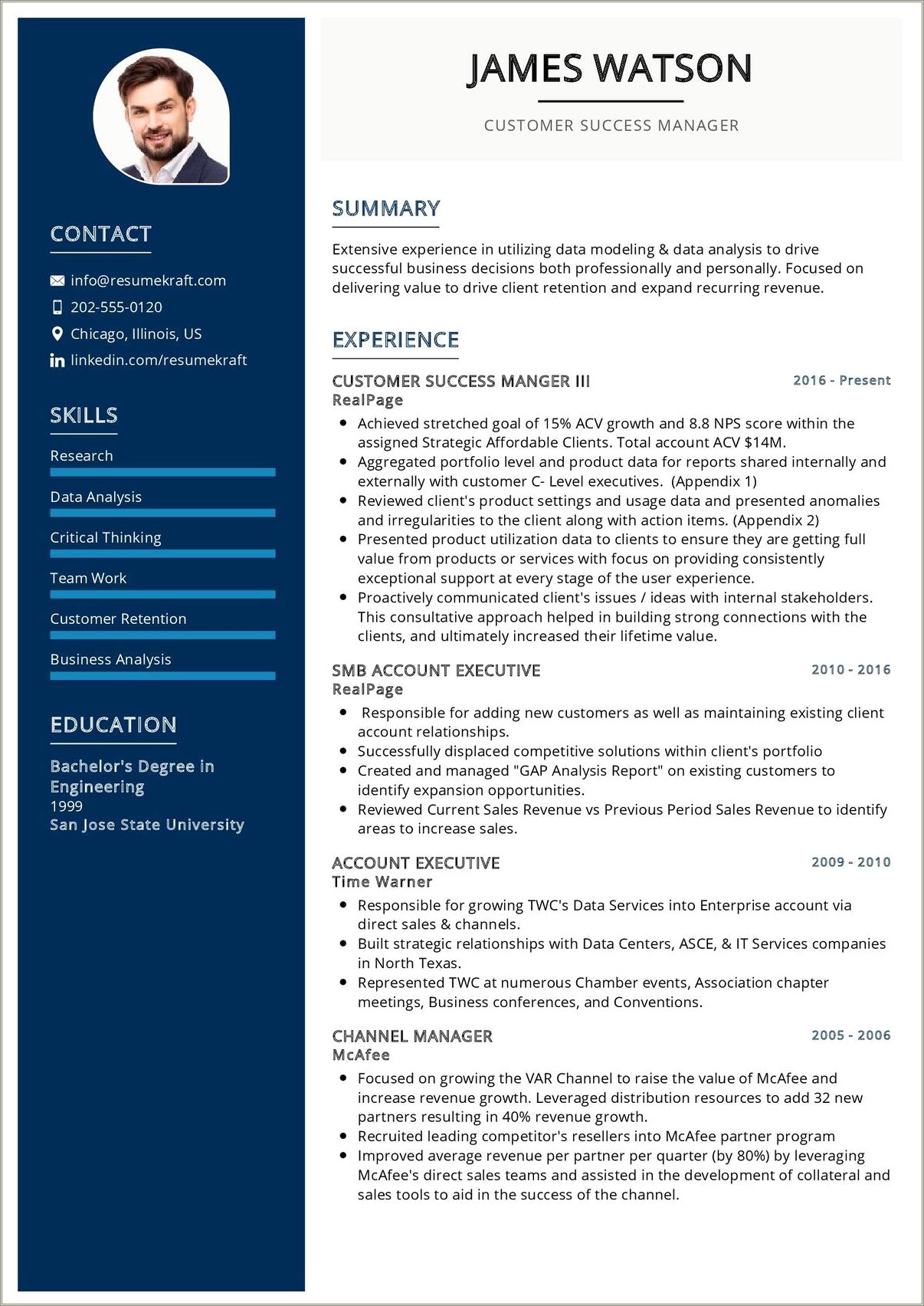 Customer Success Manager Resume Examples 2019