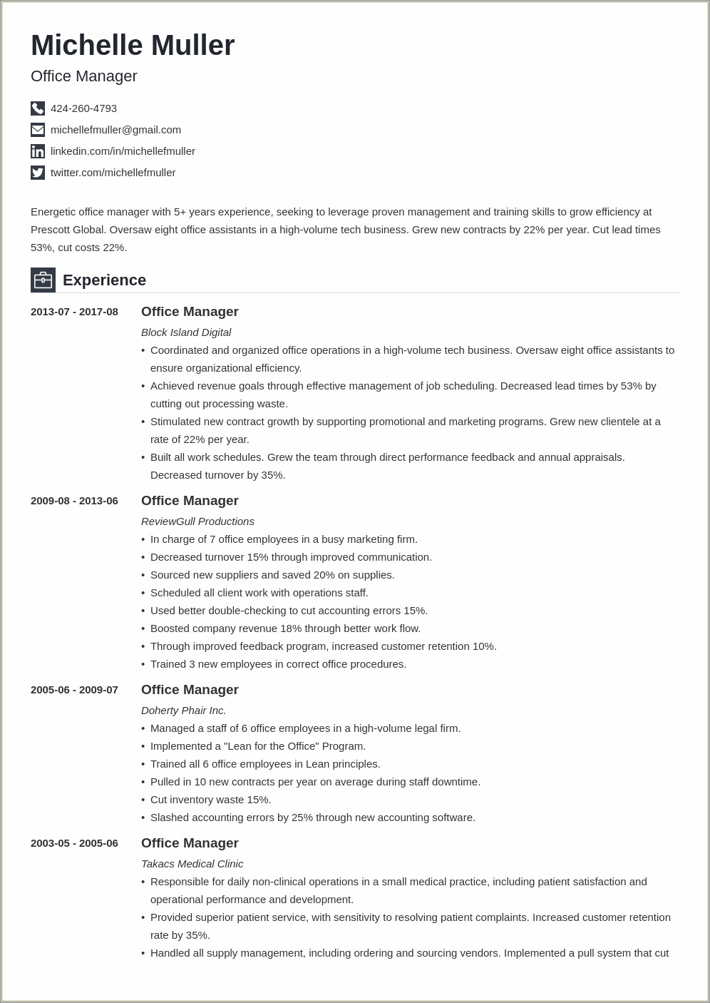 Cut Off Experience On Resume Examples