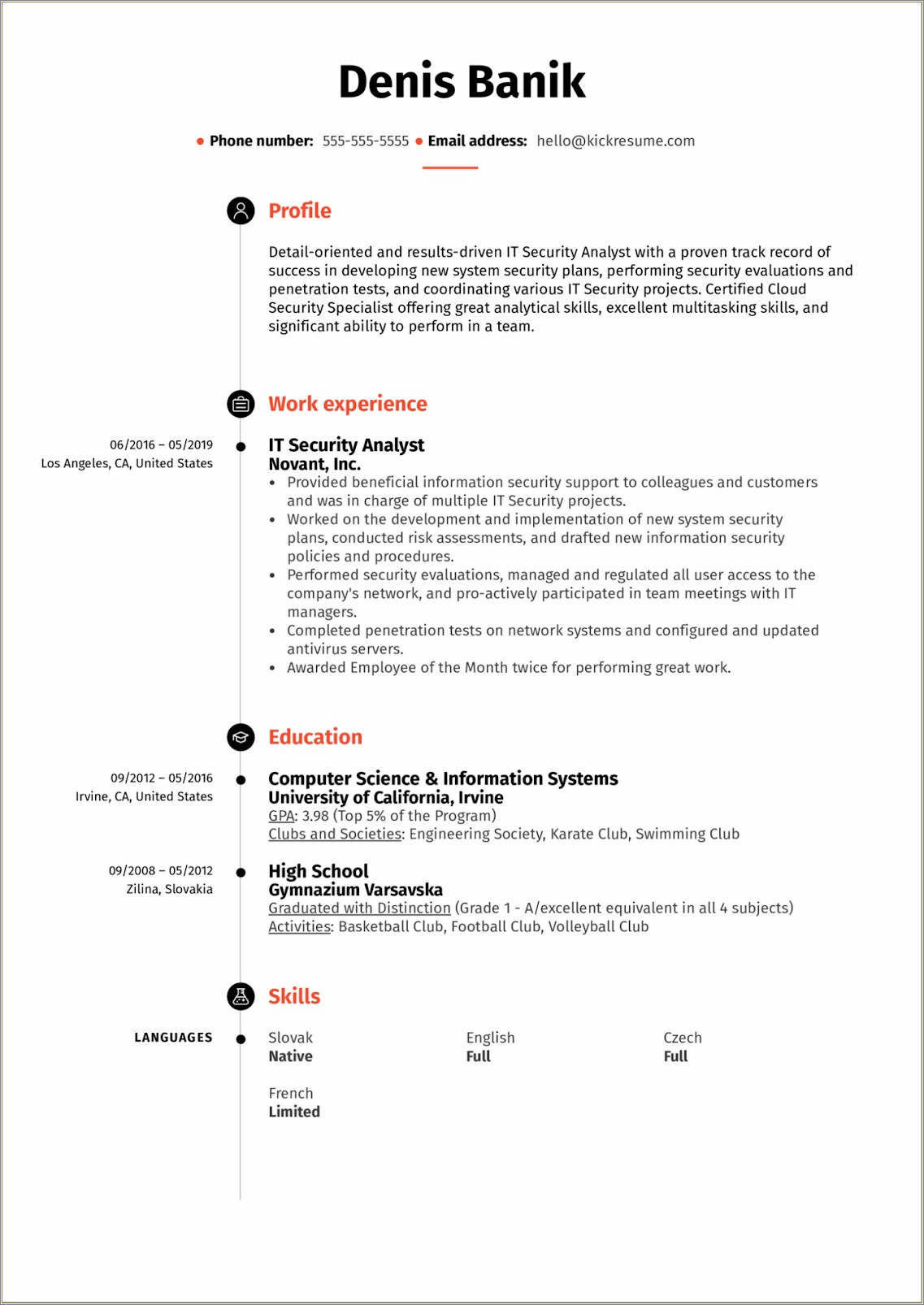 Cyber Incident Response And Recovery Manager Resume