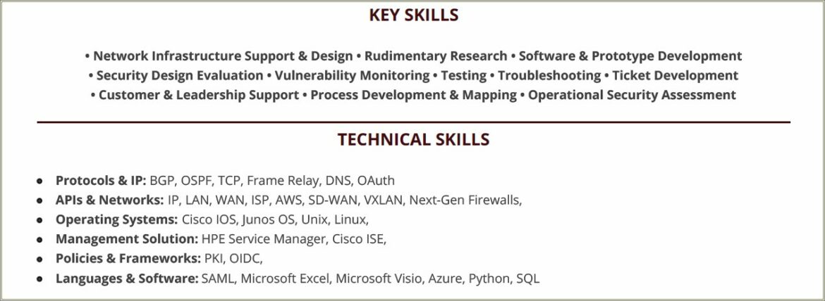 Cybersecurity Resume For Internship With No Experience