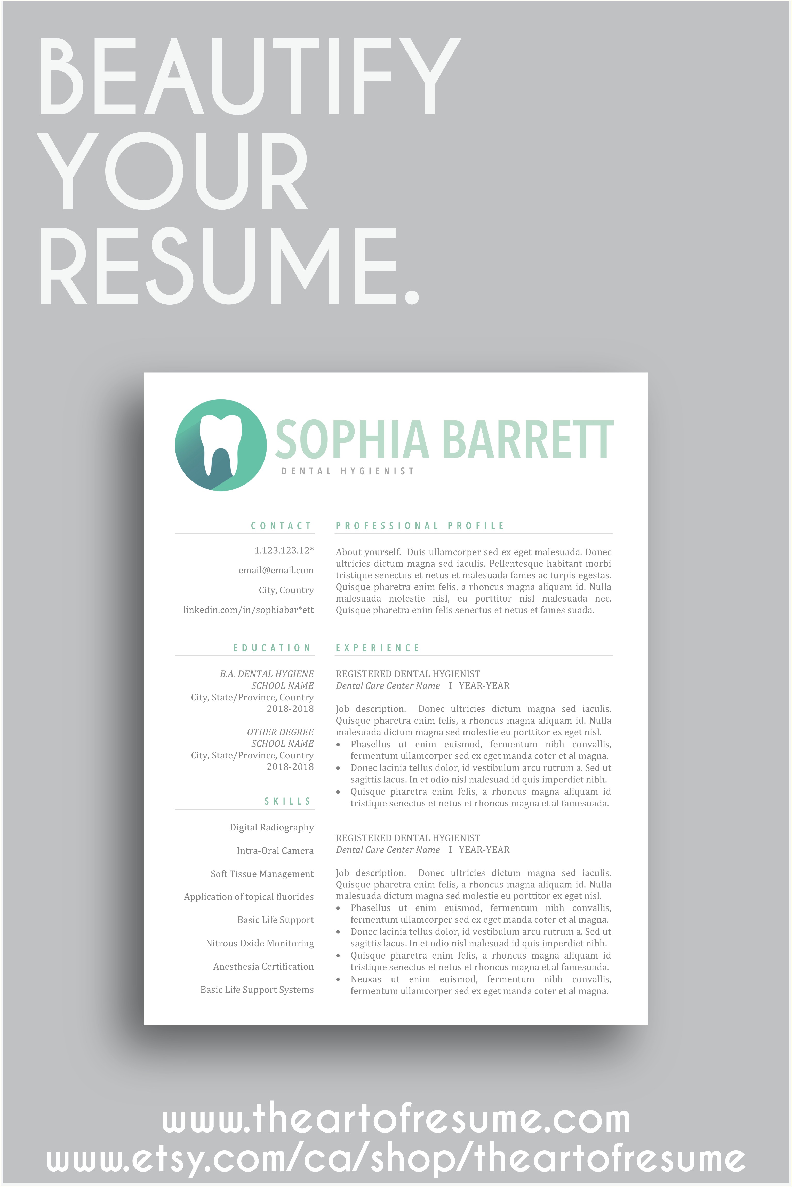 Da 2 Hygiene Assistant Resume Example