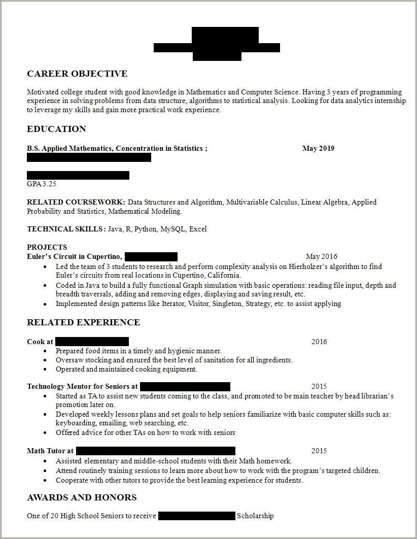 Data Analyst Intern Job Description For Resume
