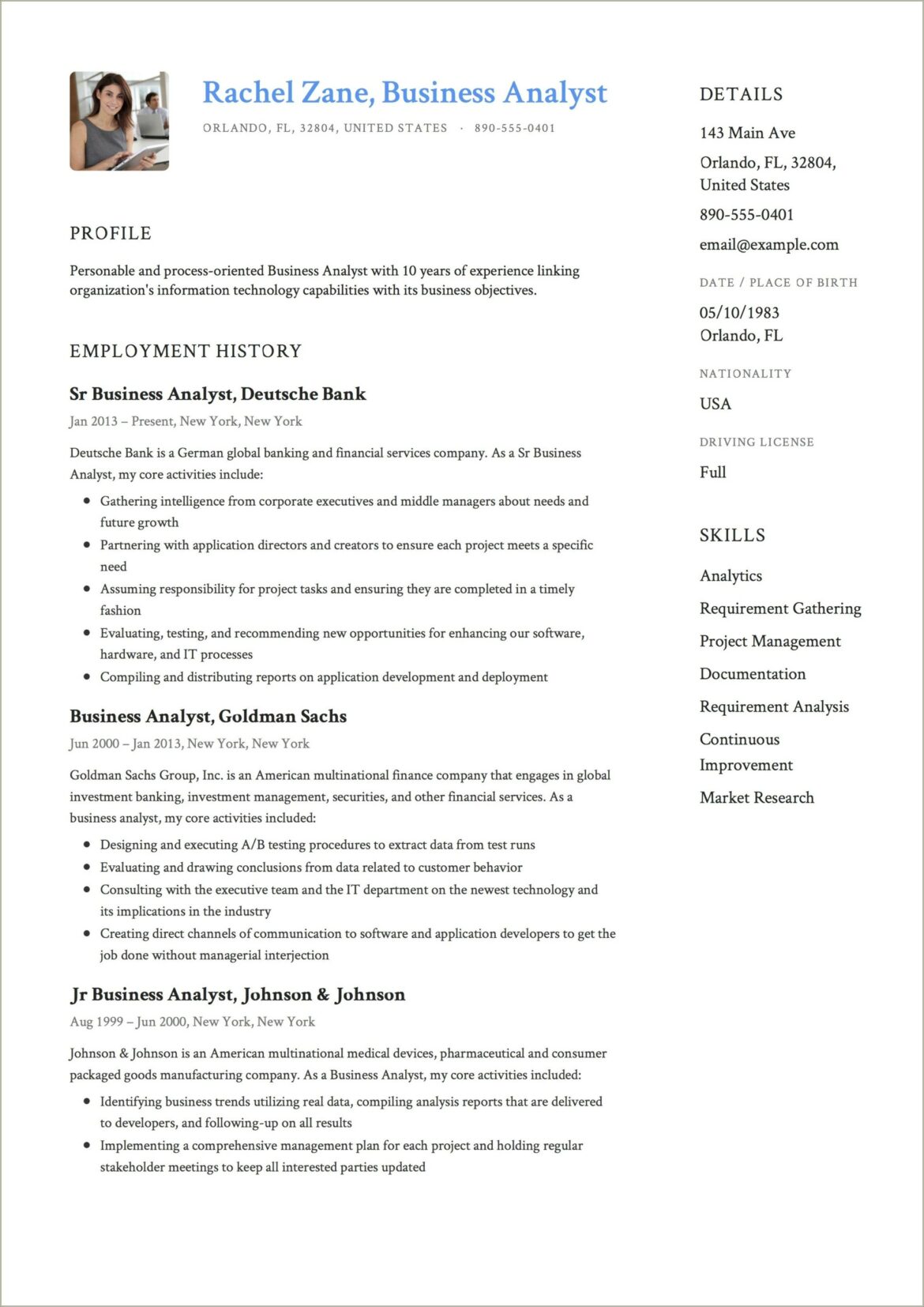 Data Business Analyst Sample Resumes Indeed