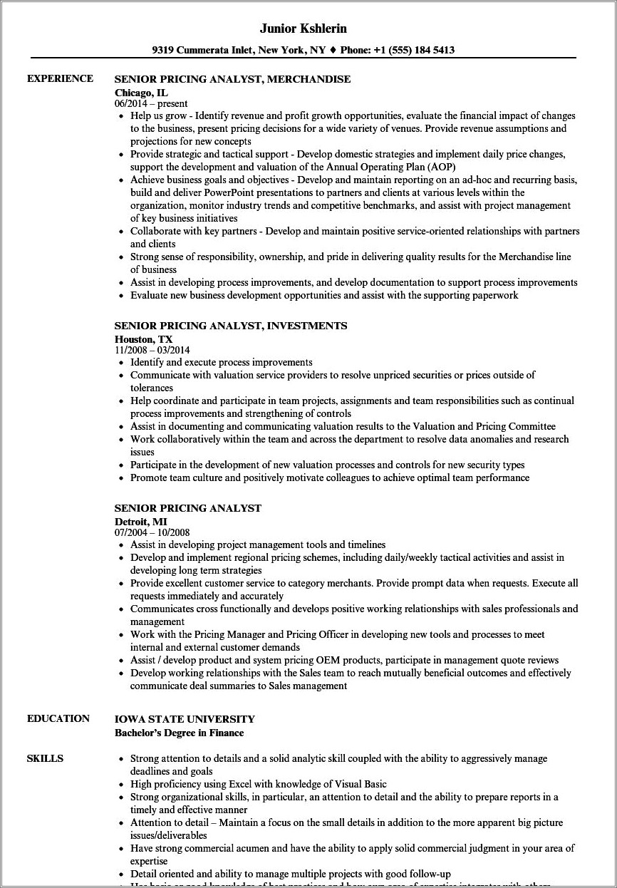 Dcma Contract Price Cost Analyst Federal Resume Examples