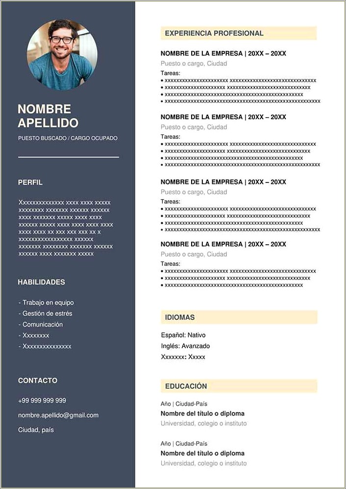 Descargar Plantillas De Resumen Curricular En Word