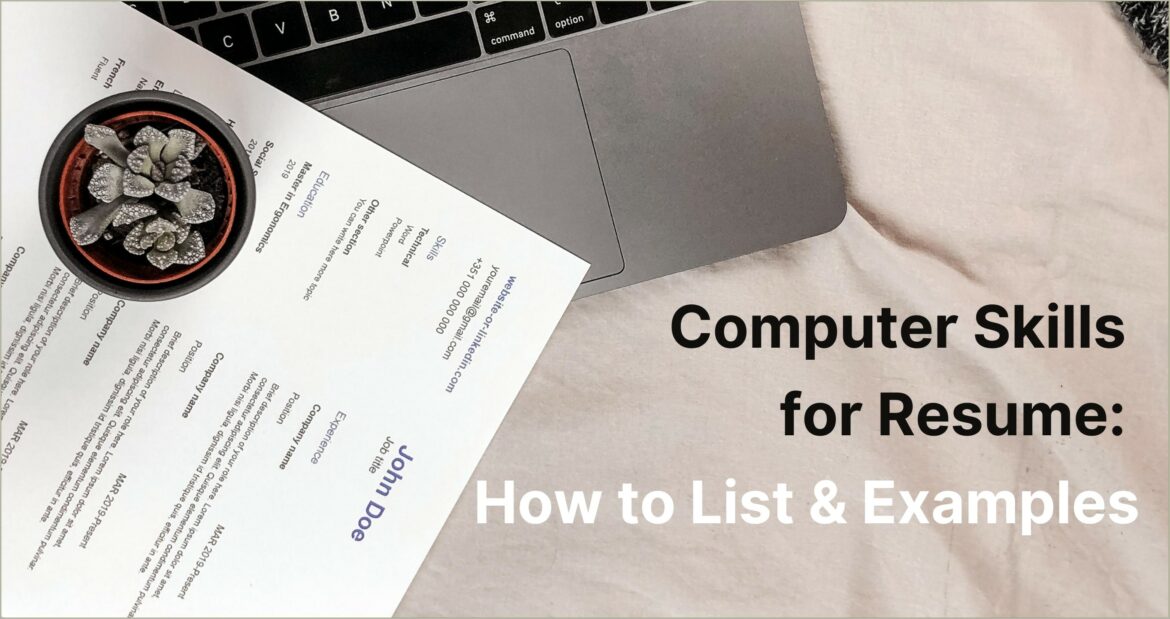 Descirbing Your Skills On A Resume