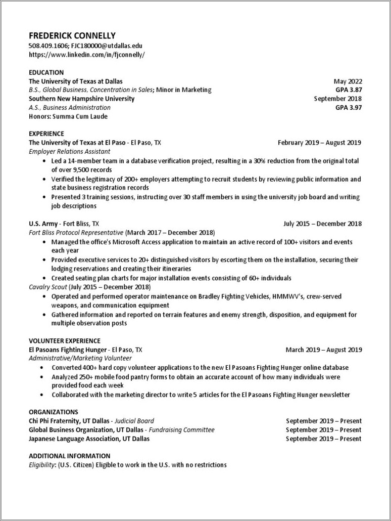 Description Of Food Pantry For Resume