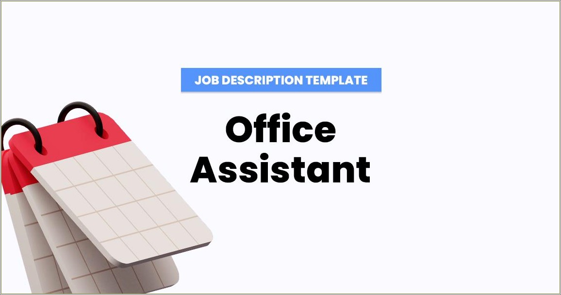 Descriptive Words For Office Assistant Resume