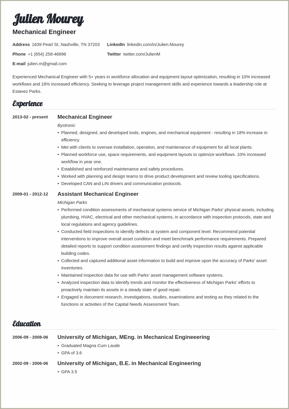 Design Engineer Job Description For Resume