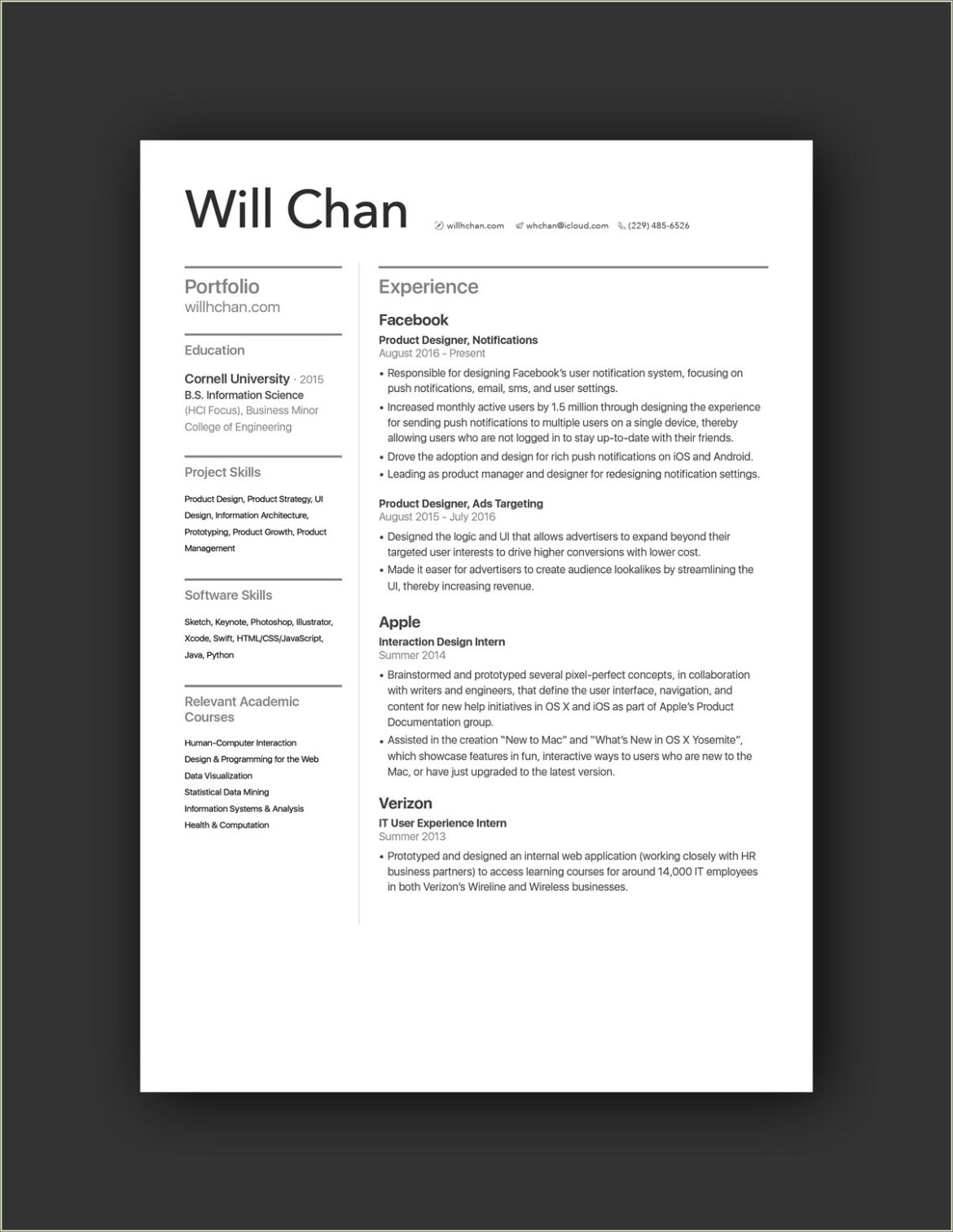 Designing A Resume With No College Experience