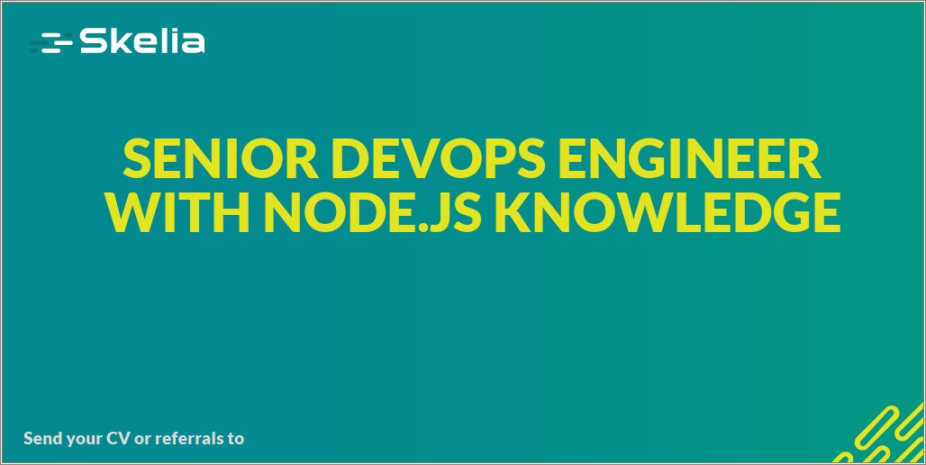 Devops Engineer Resume With Node Js Experience