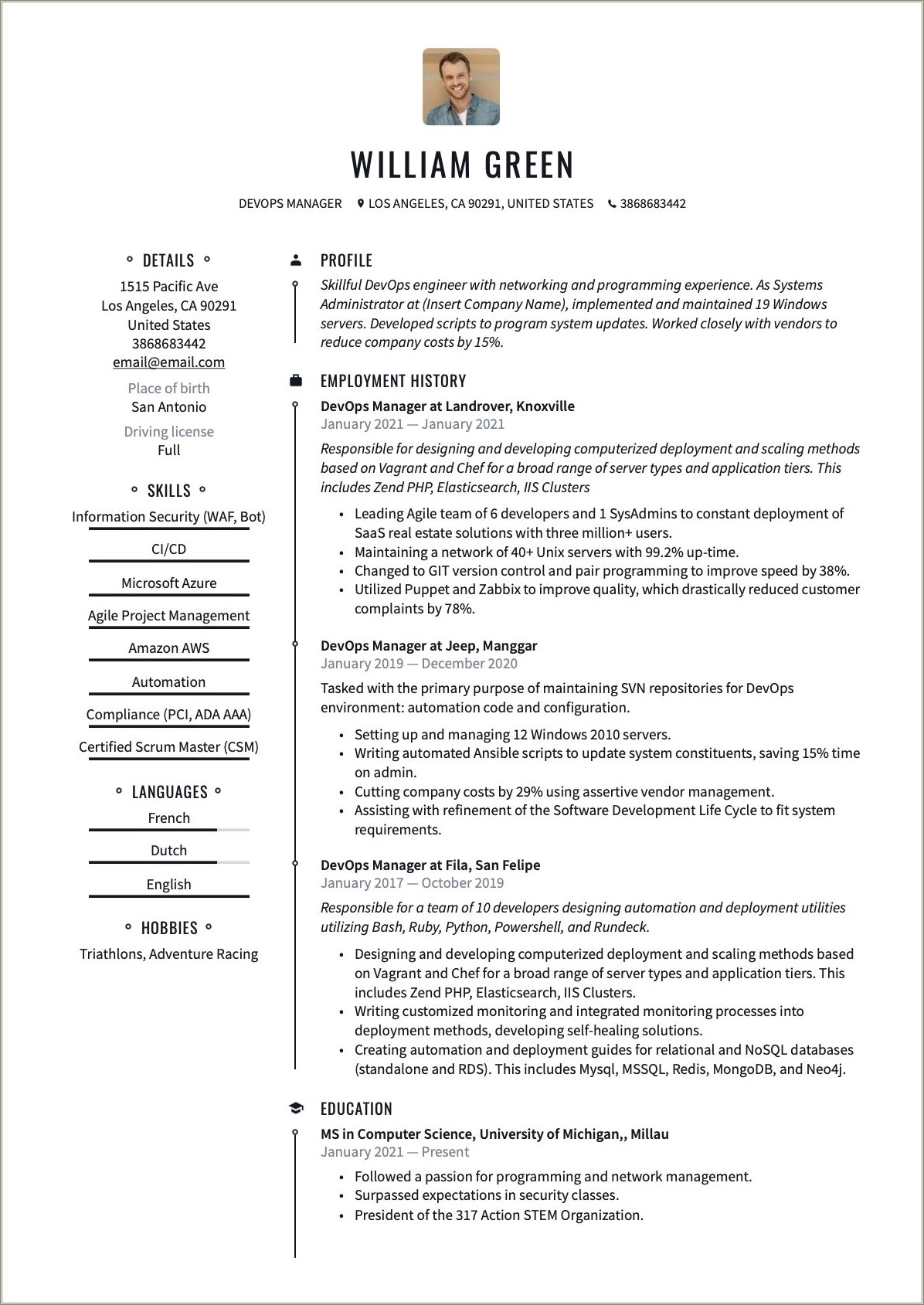 Devops Resume For 3 Years Experience Technical Skills