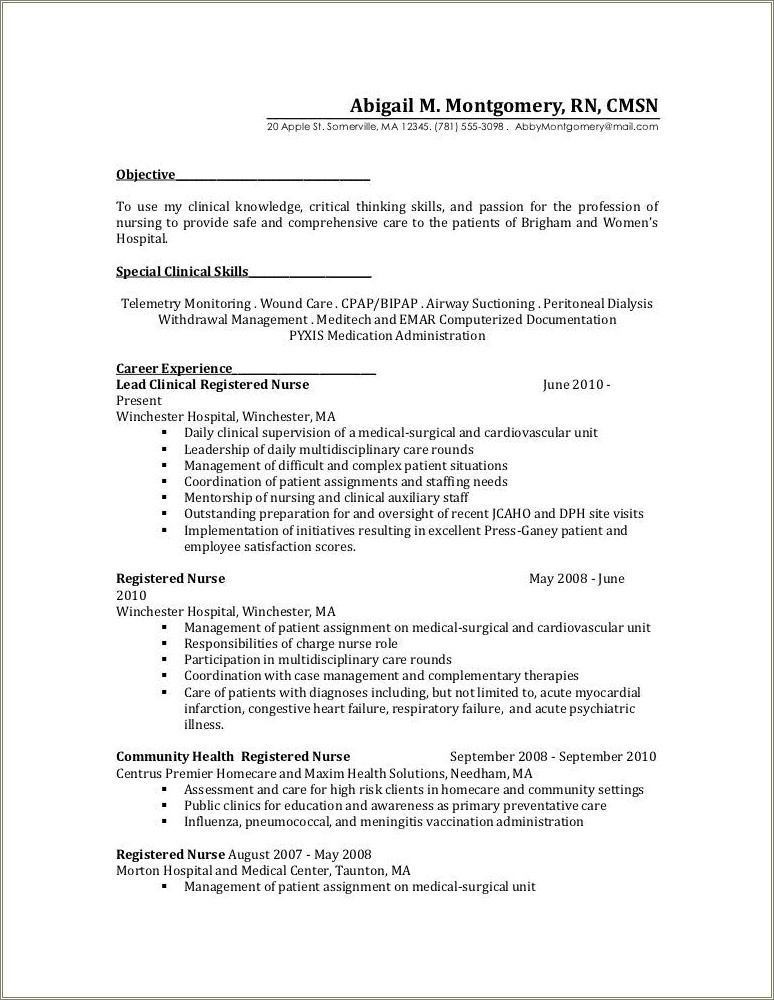 Dialysis Rn Job Description For Resume