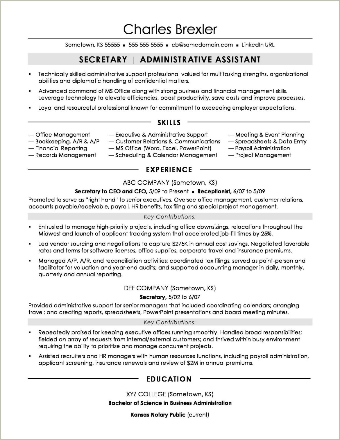 Different Word For Handled On Resume