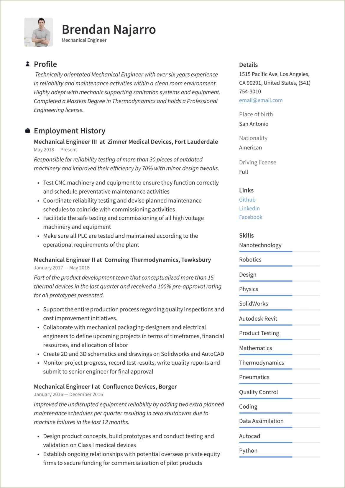 Dip Solder Resume Sample In Pdf