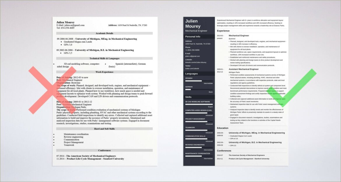 Diploma Mechanical Engineering Experience Resume Samples