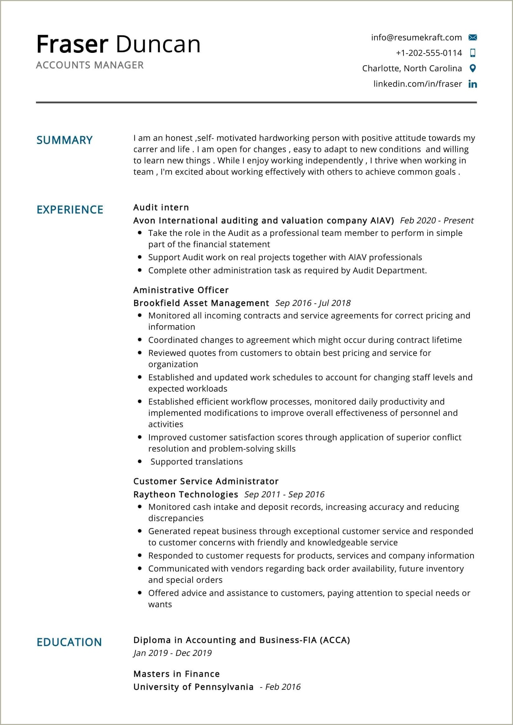 Director Of Account Management Resume Samples