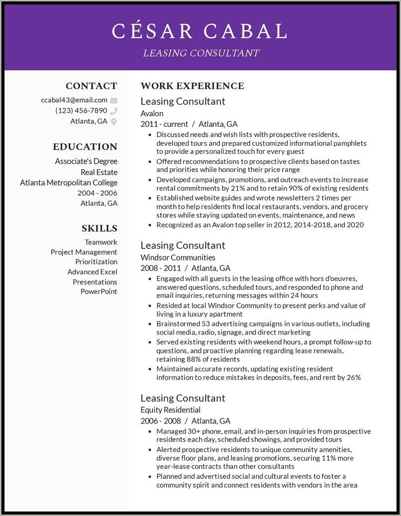 Director Of Ameniries And Construction Management Resume