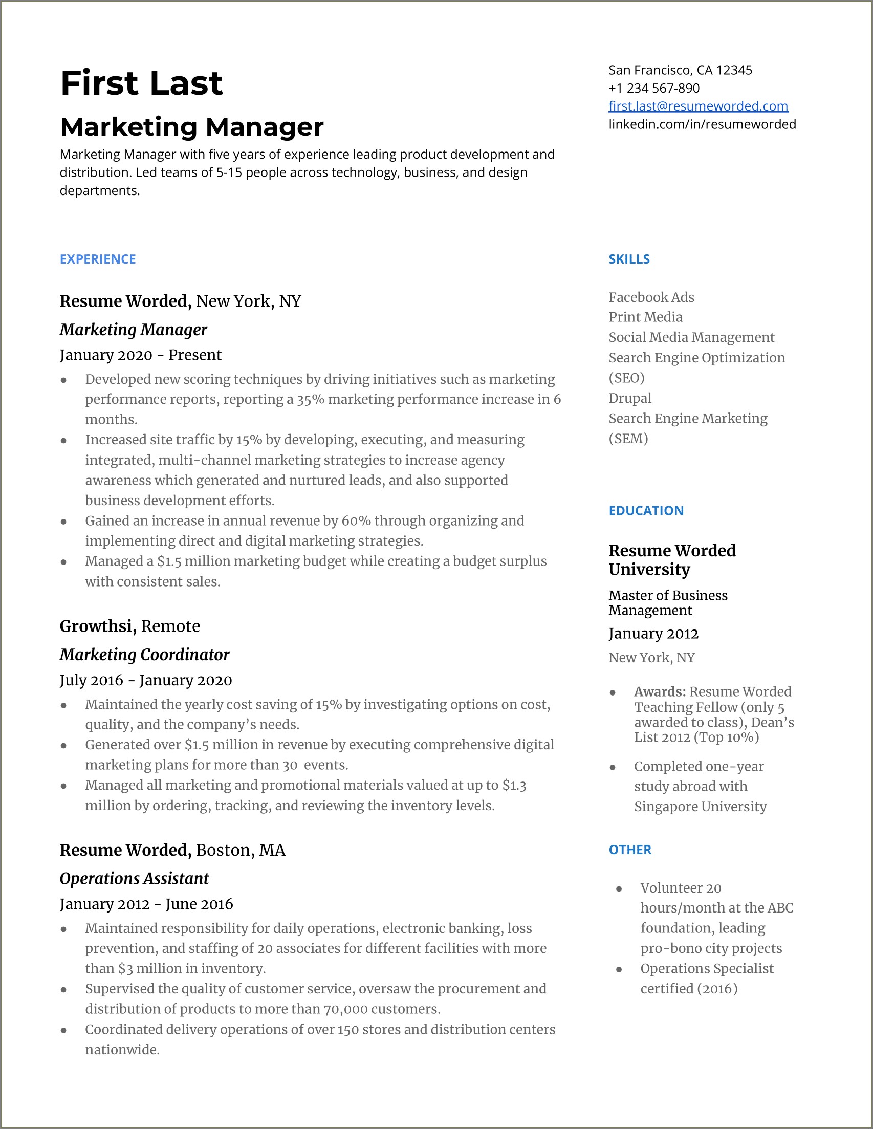 Director Of Social Services Resume Examples