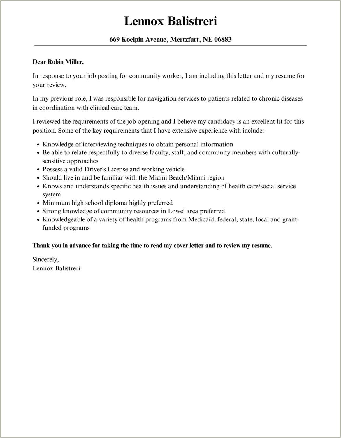 Disability Support Worker Resume Cover Letter Australia