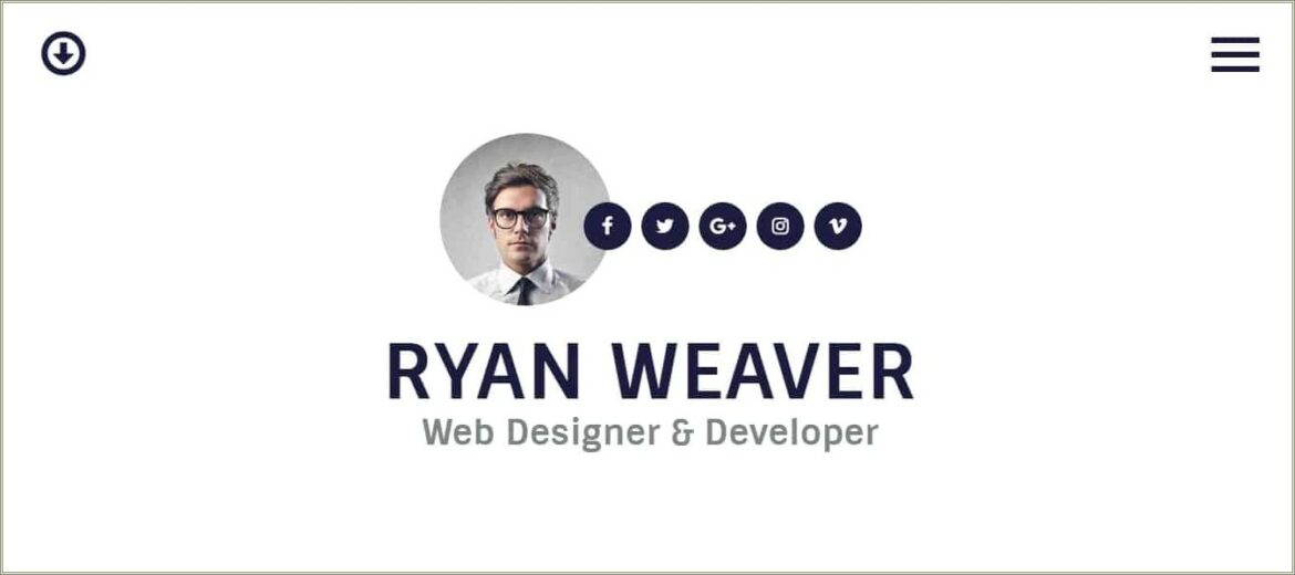 Divergent Personal Vcard Resume Html Template Free