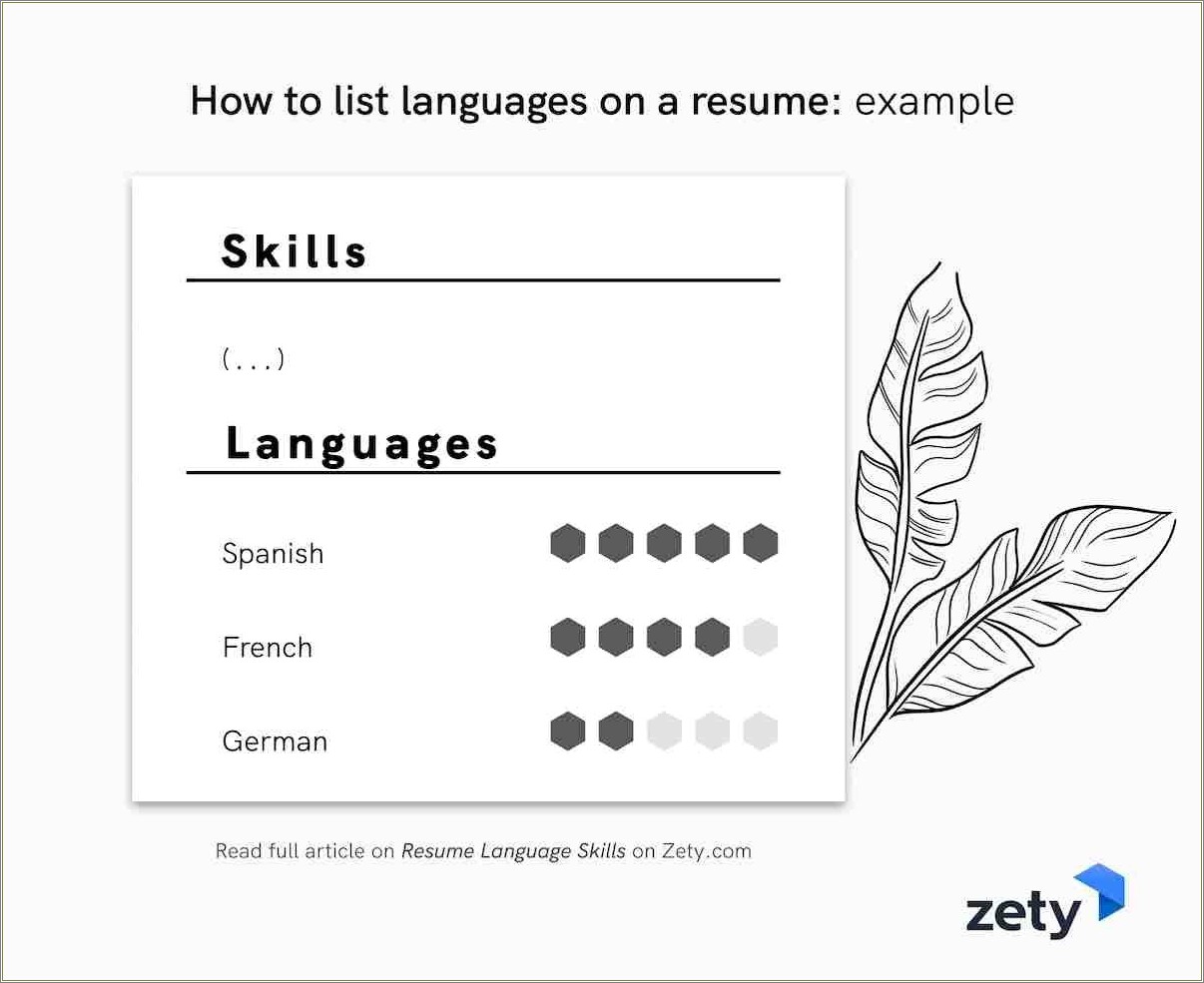 Do Languages Go Under Skills In A Resume
