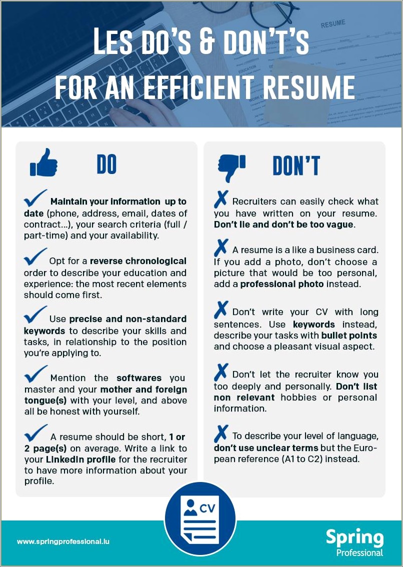 Do Or Do Not Resume Tips Description