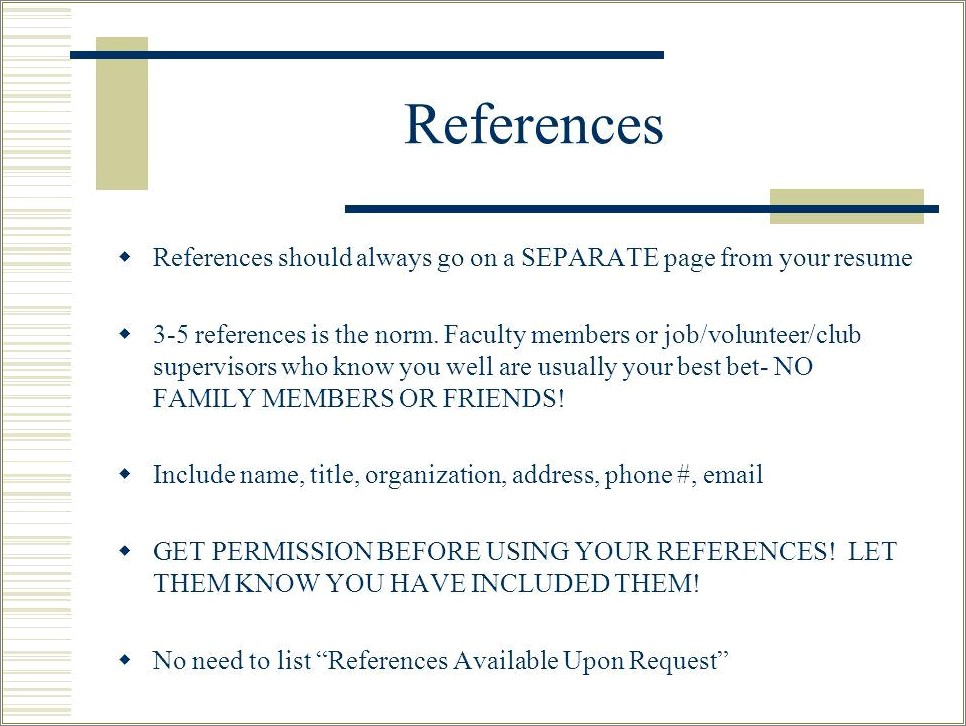 Do You Always Put References On Resumes