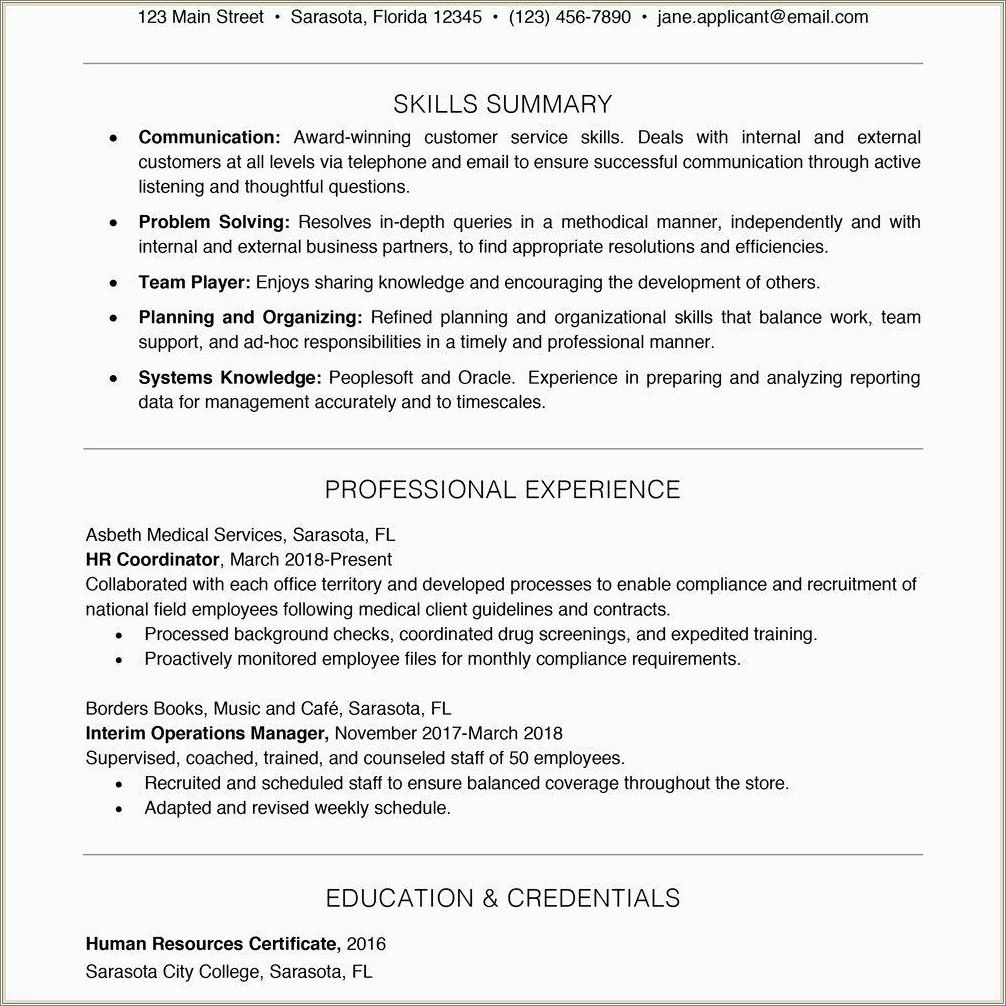 Do You Need Skills Section Resume