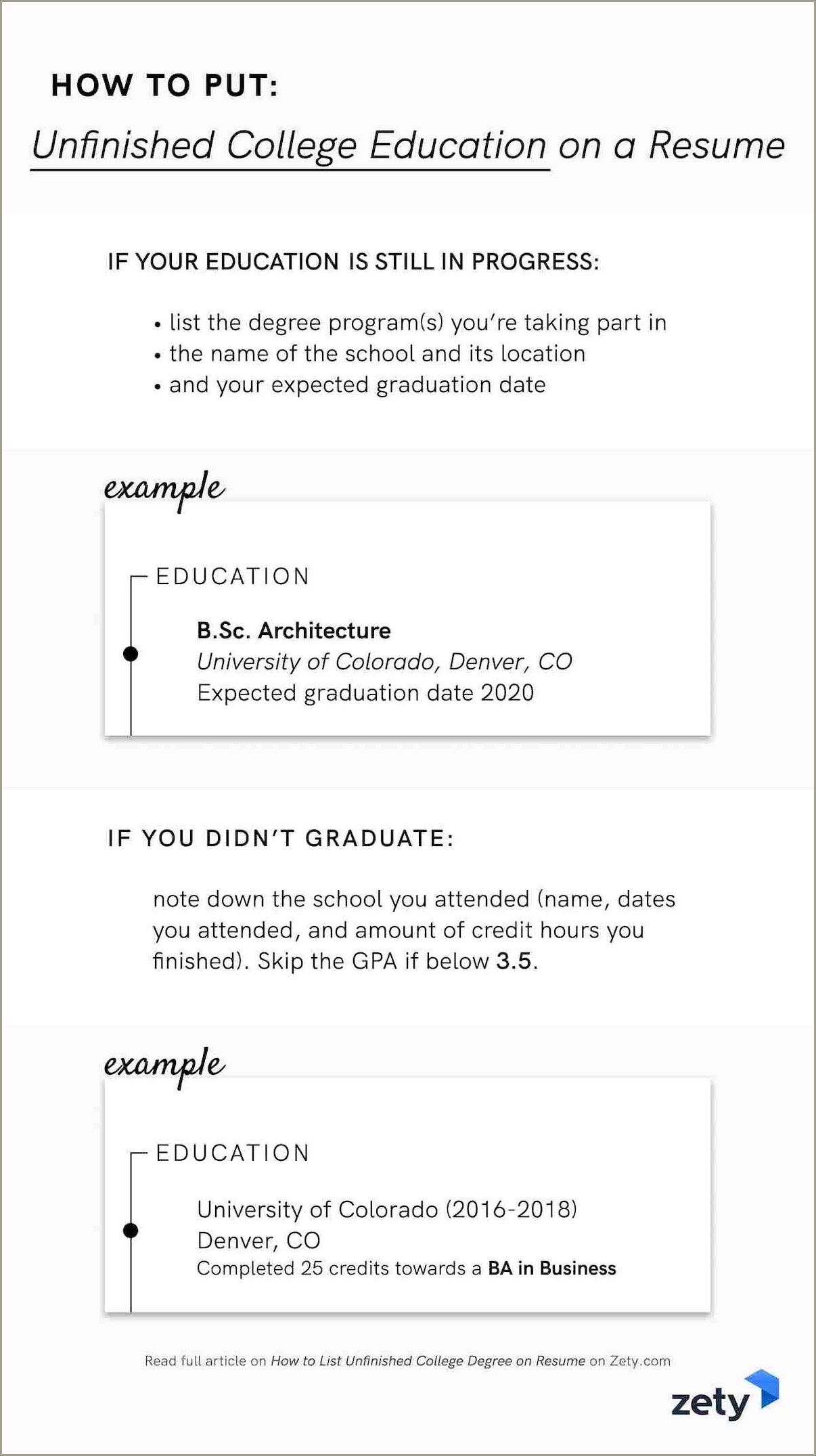 Do You Put Anticipated School On Resume