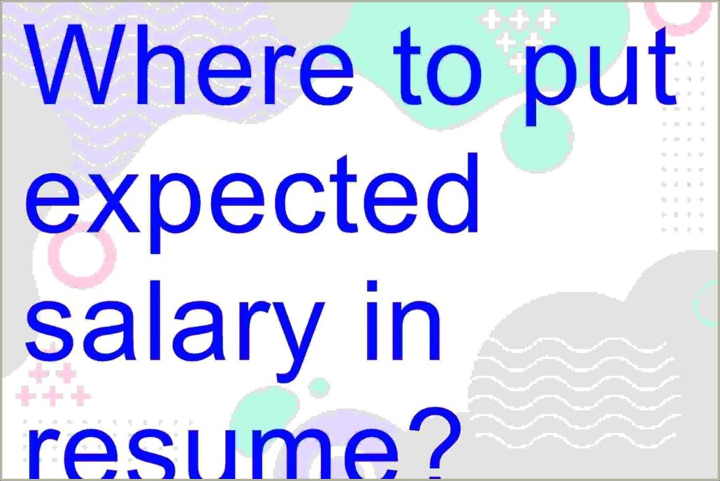 Do You Put Pay Rate On Resume