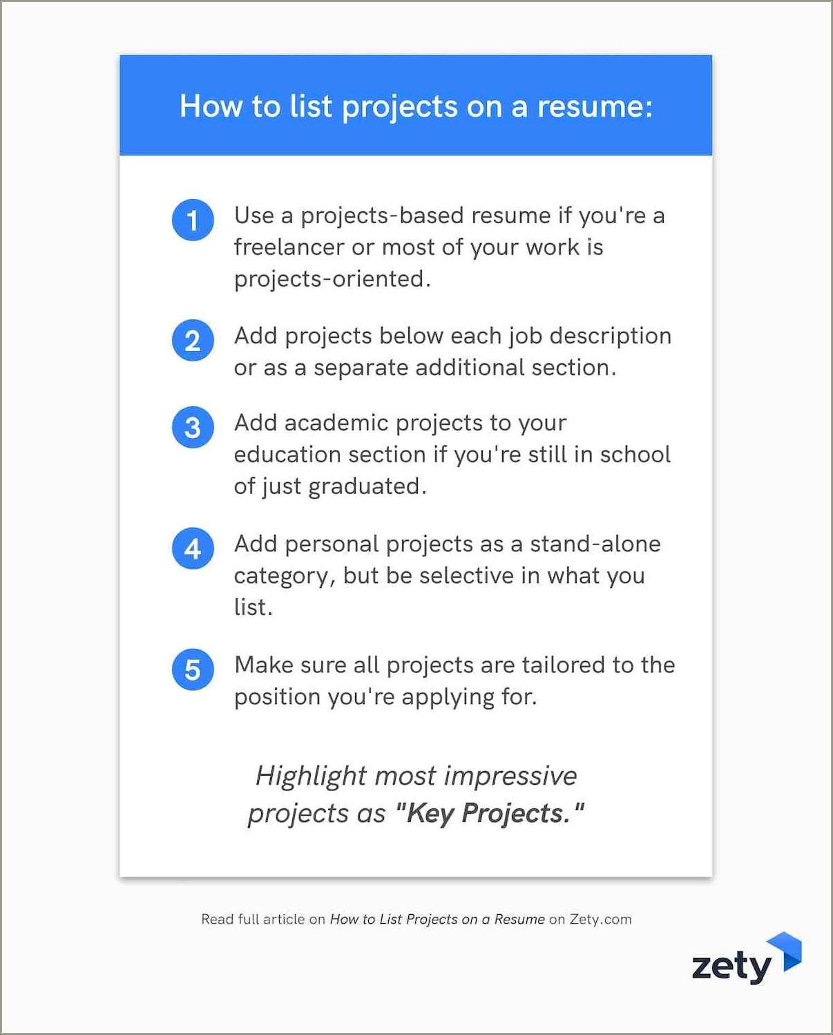 Do You Put Project In Resume