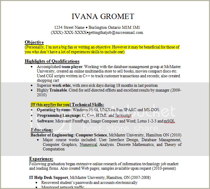 Does A Resume Need Job Experience Cited