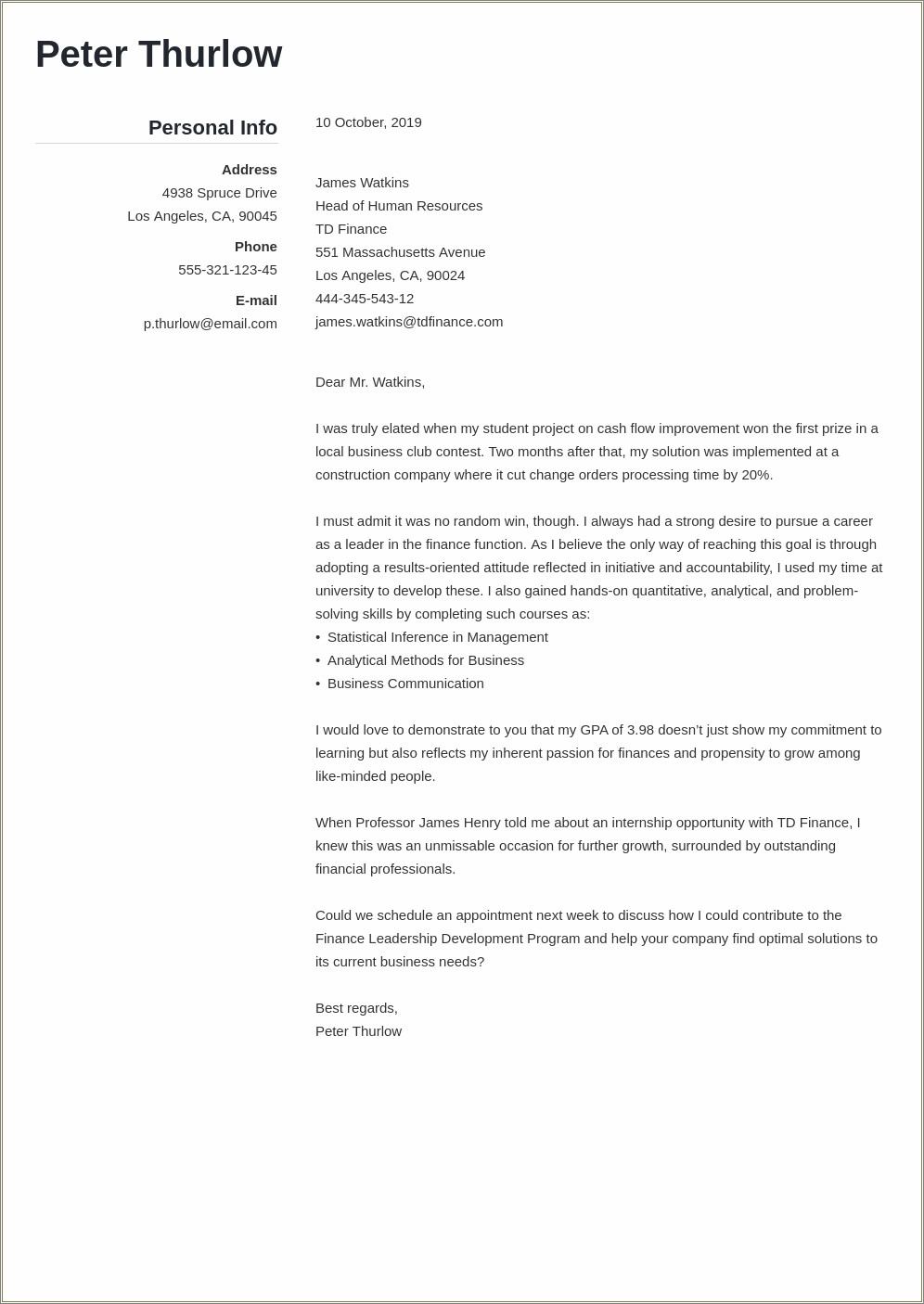 Does An Internship Resume Need A Cover Letter