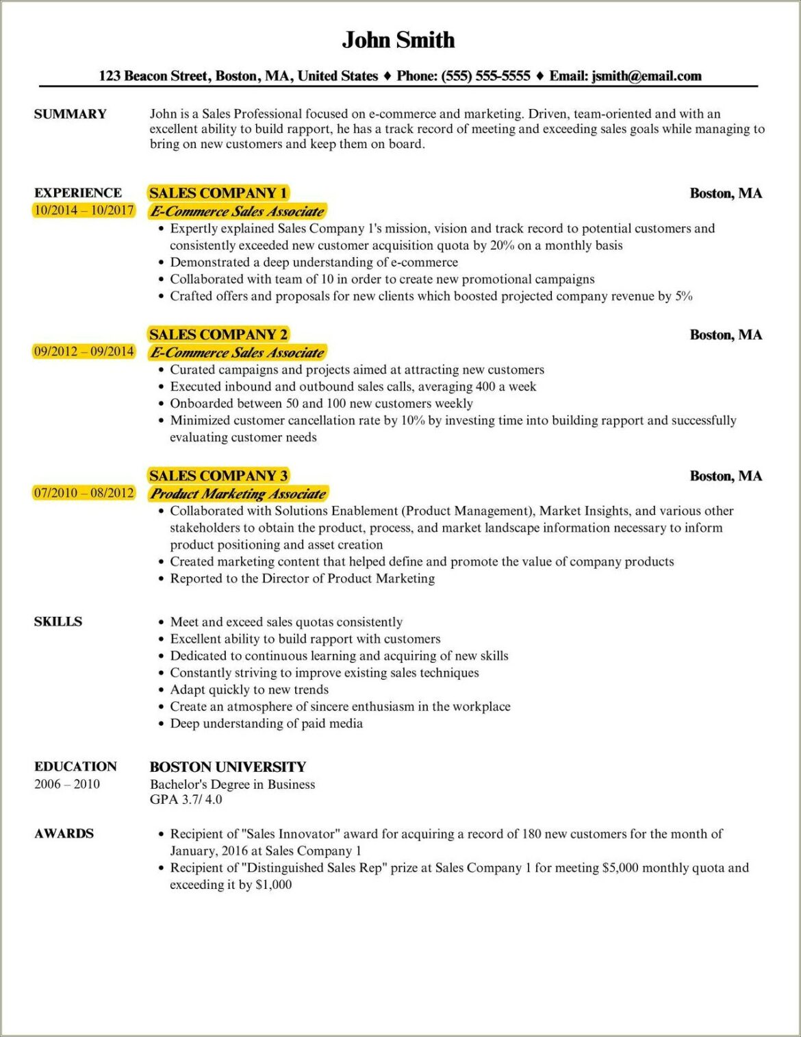 Does Experience Have To Be Chronological On Resume