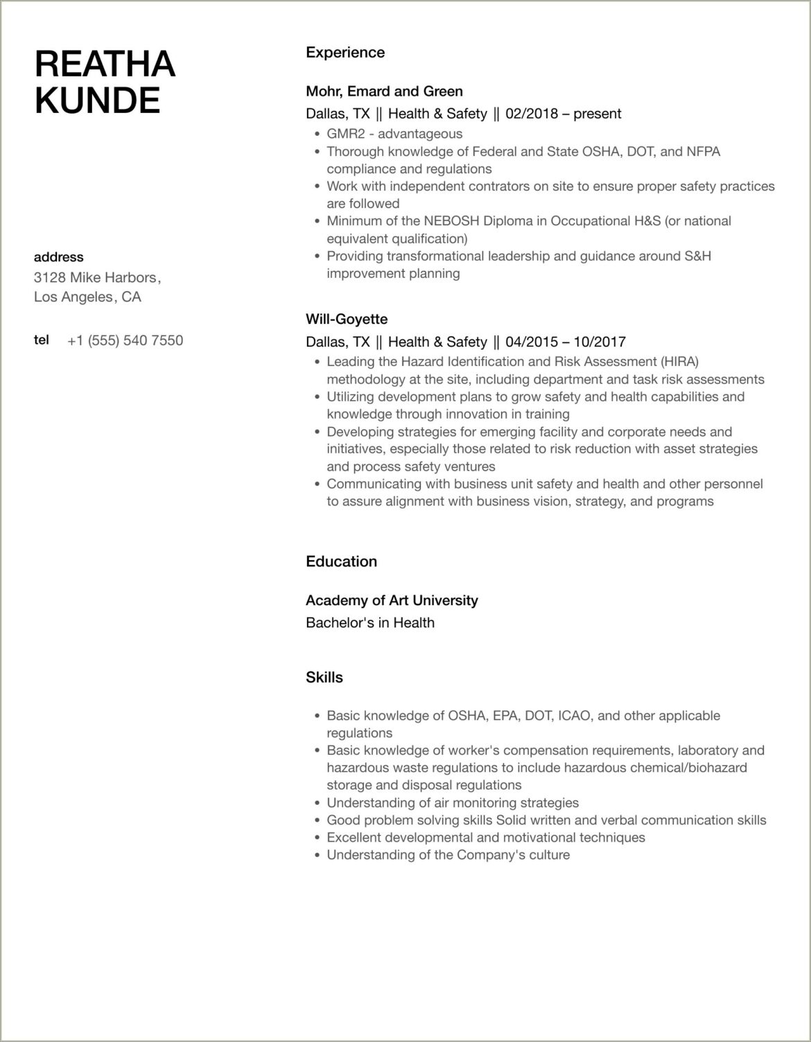 Does Moc Look Good On Resume