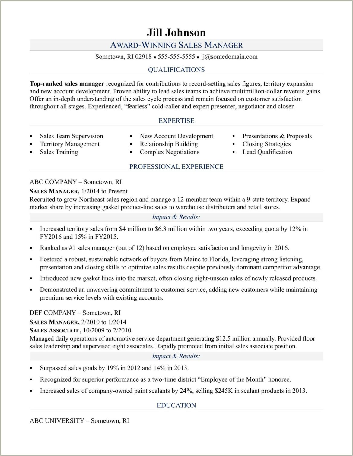 Dollar General Assistant Store Manager Resume