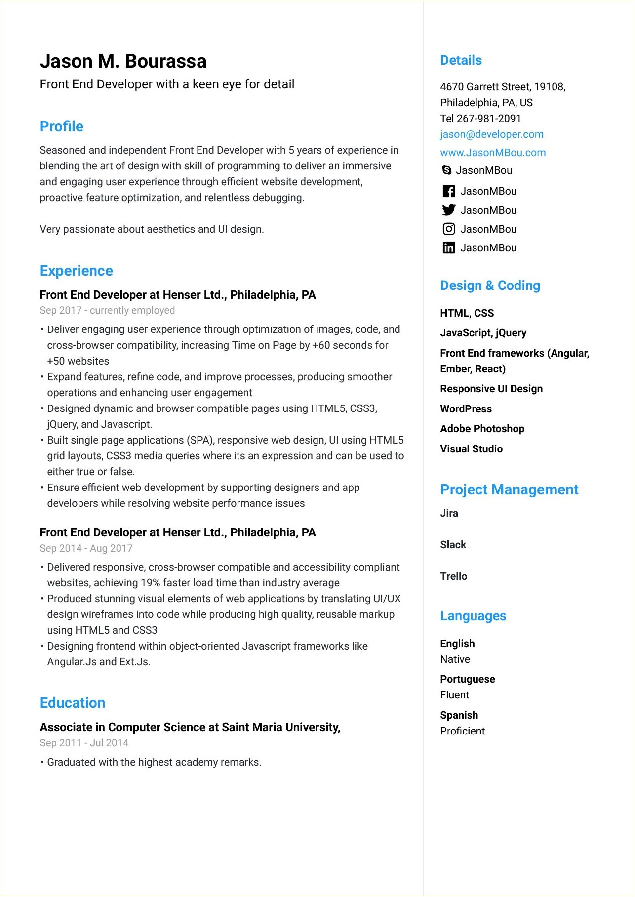 Dot Net 2 Years Experience Resume Format