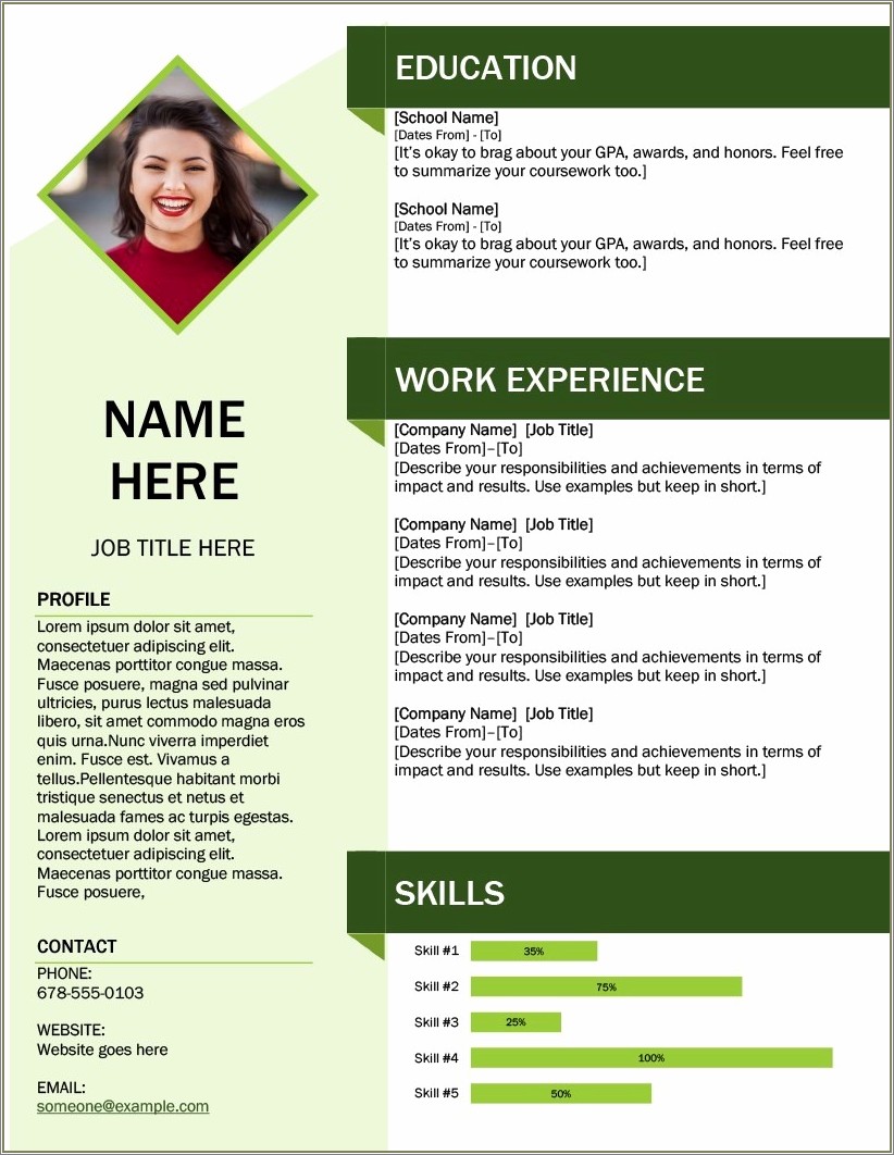 Download Free Professional Resume Templates Word