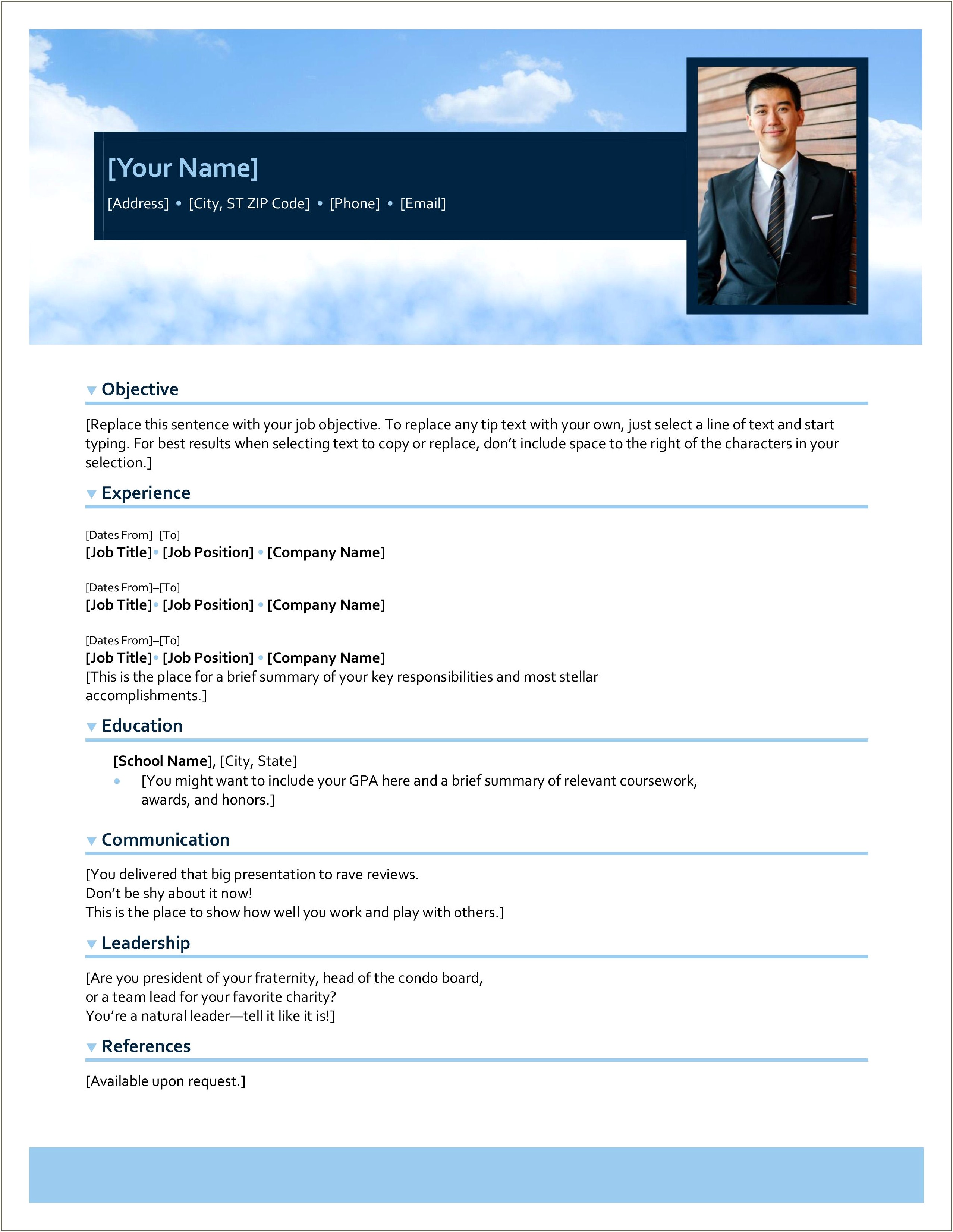 Download Resume Format For It Jobs