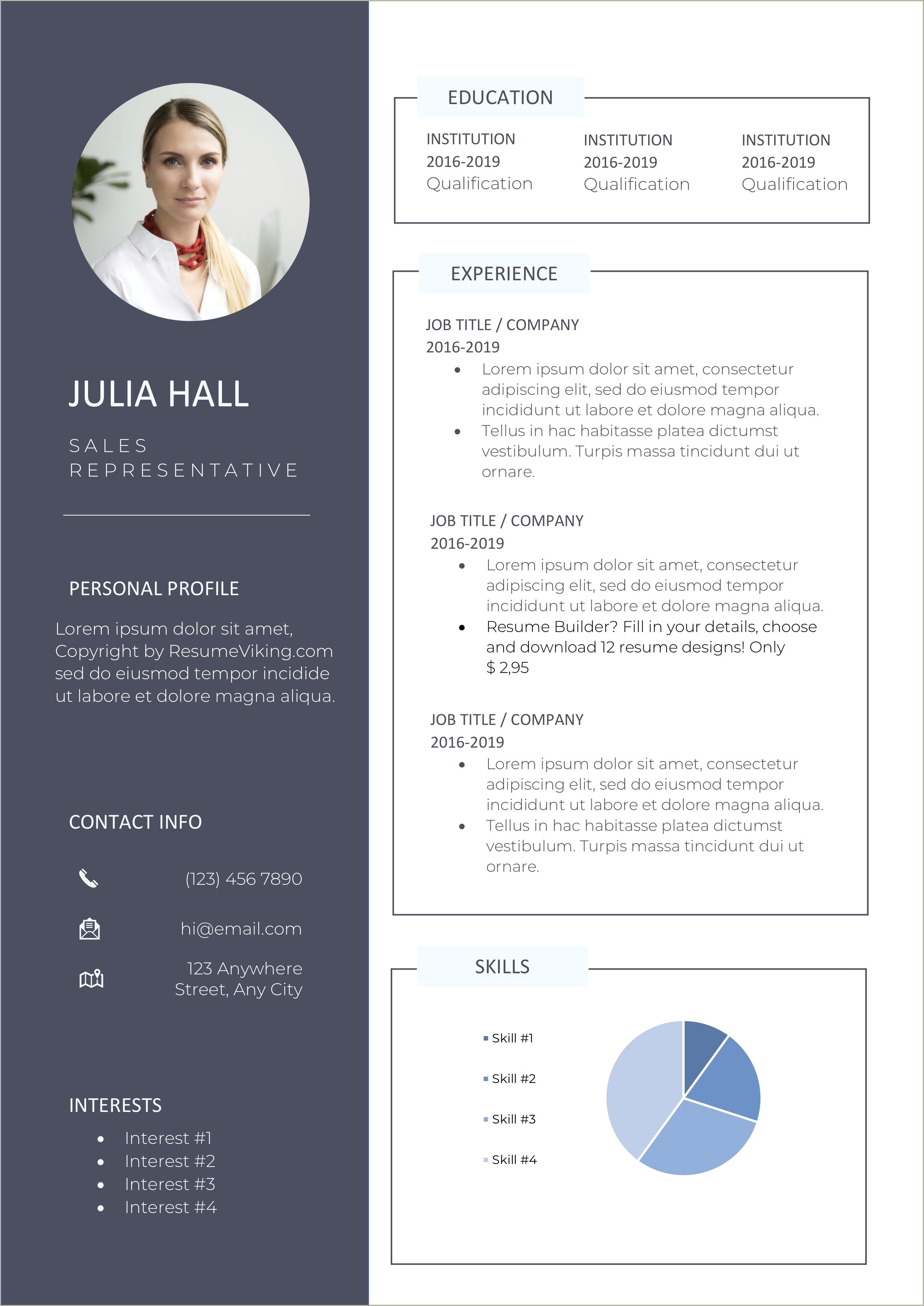 Download Resume Format For Job Application Pdf