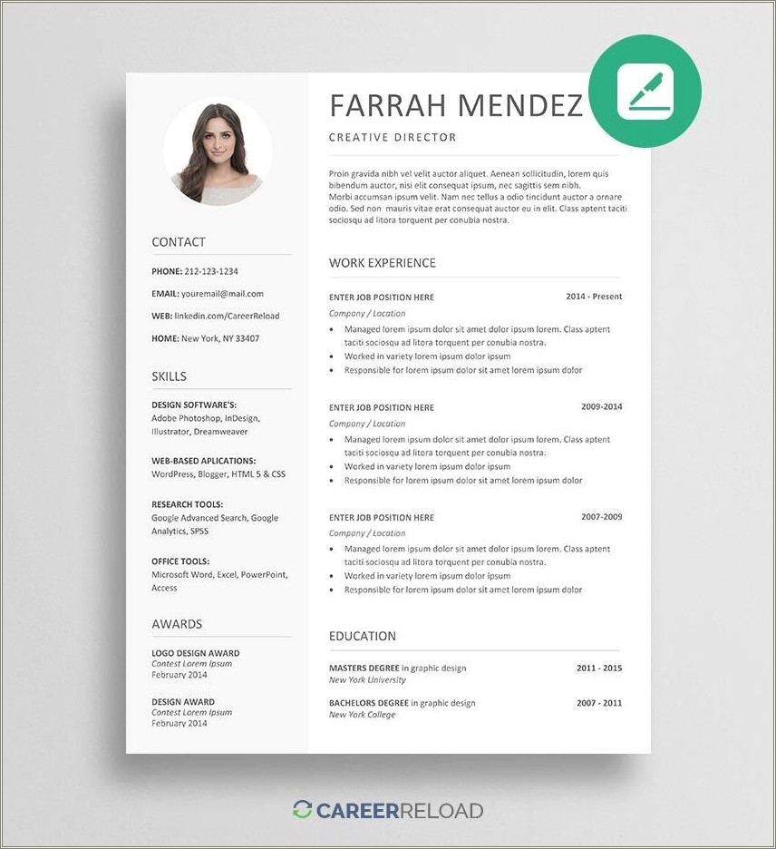 Download Resume Templates For Mac Free