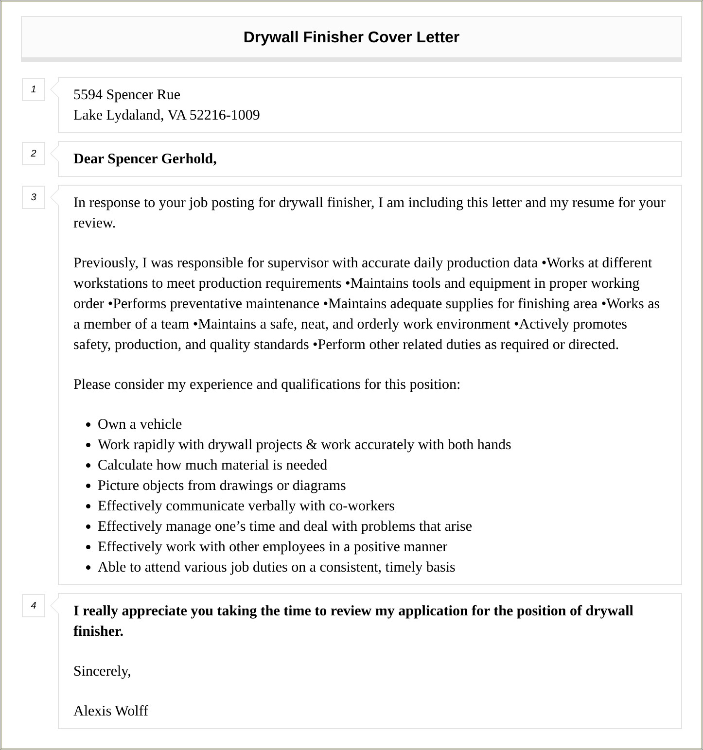 Drywall Finisher Job Description For Resume