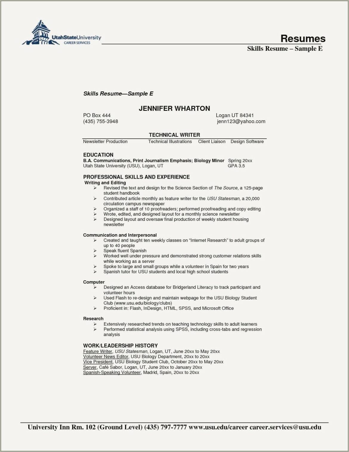 Dual Degree On A Resume Example