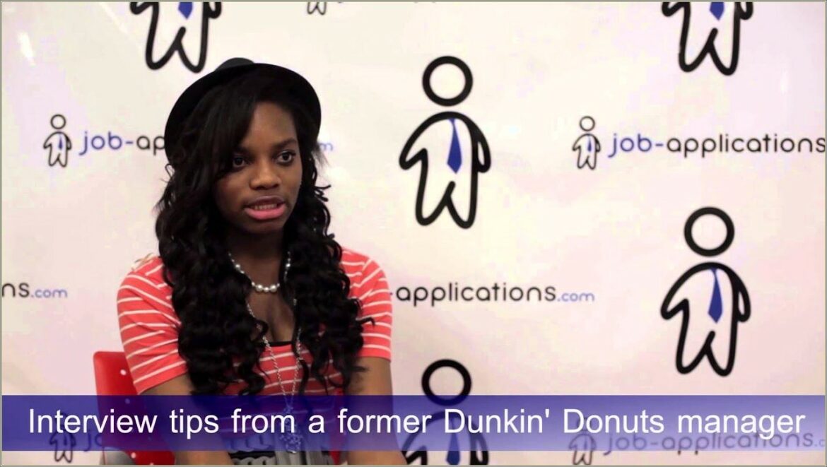 Dunkin Donuts Crew Member Job Description For Resume