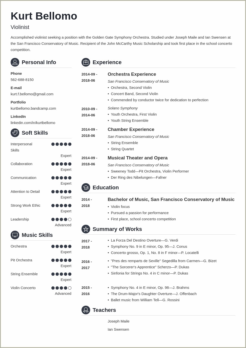 Eastman School Of Music Resume Admissions