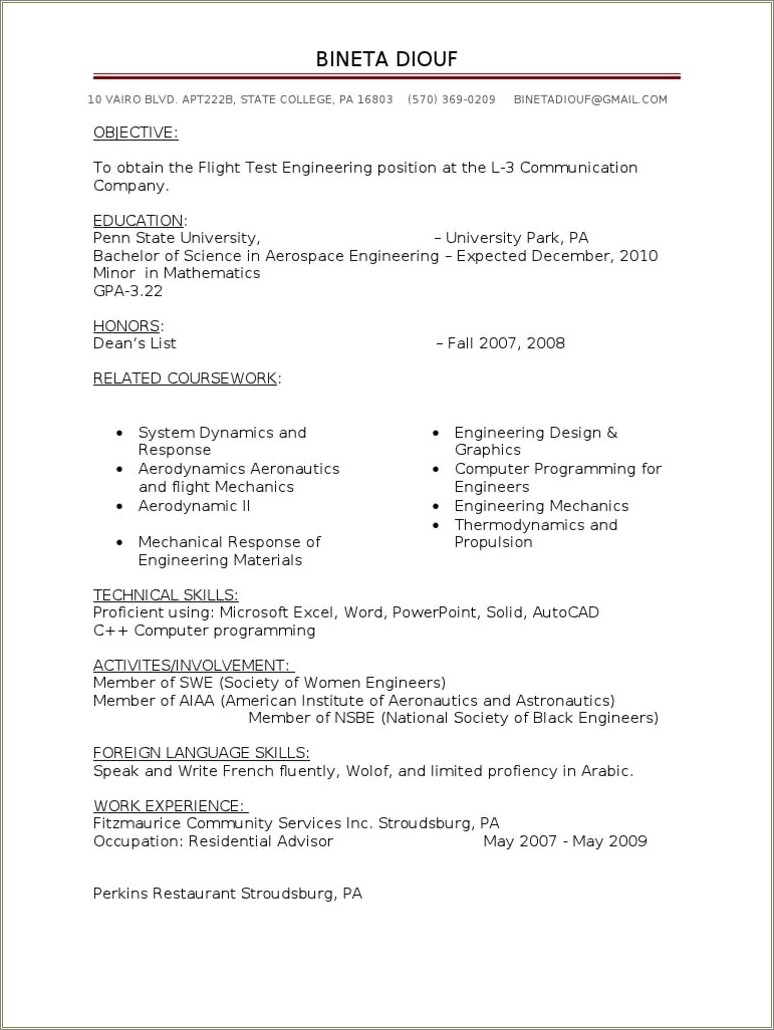 Eberly College Of Science Resume Skills