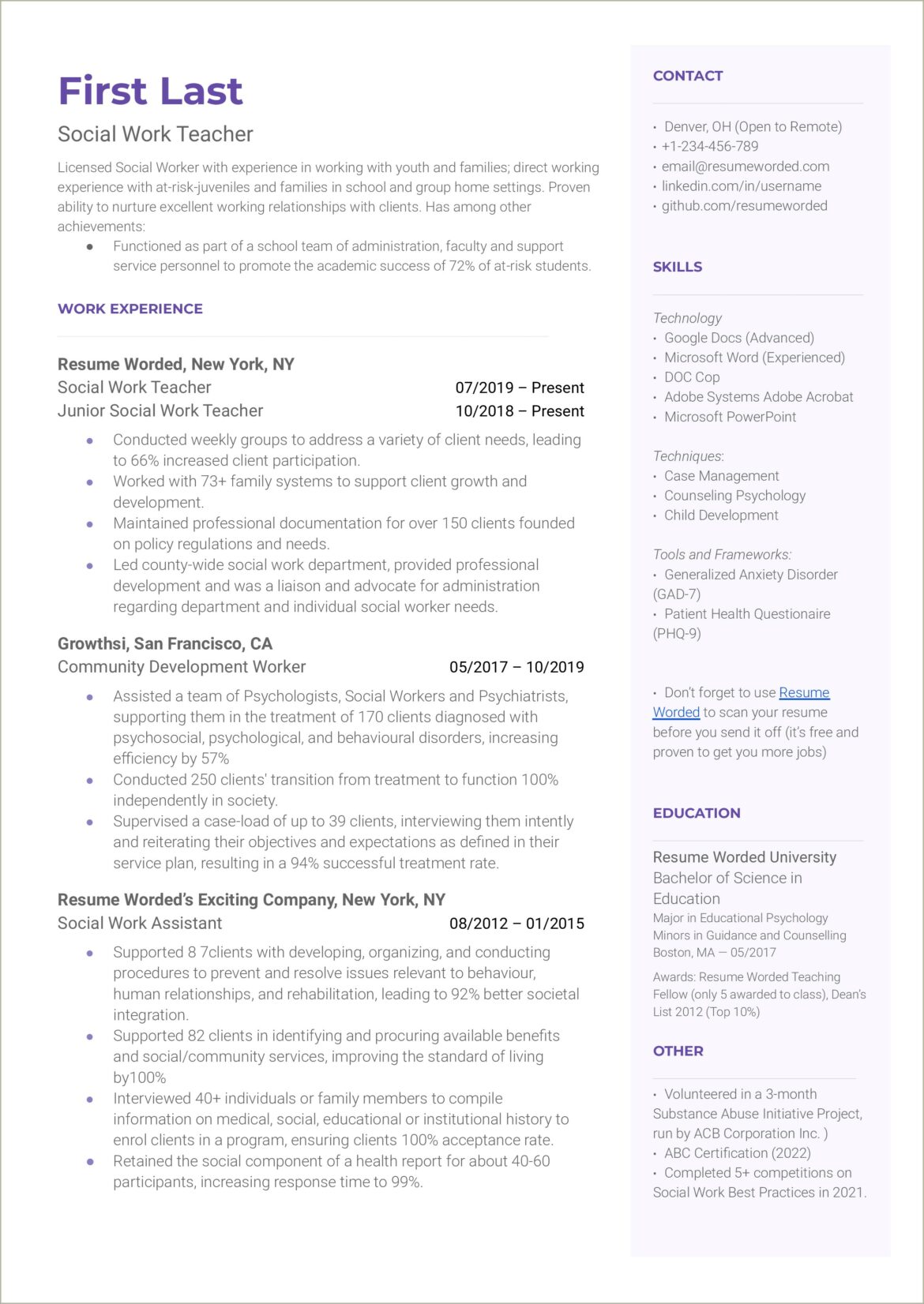 Education Resume Samples Professional Development Section