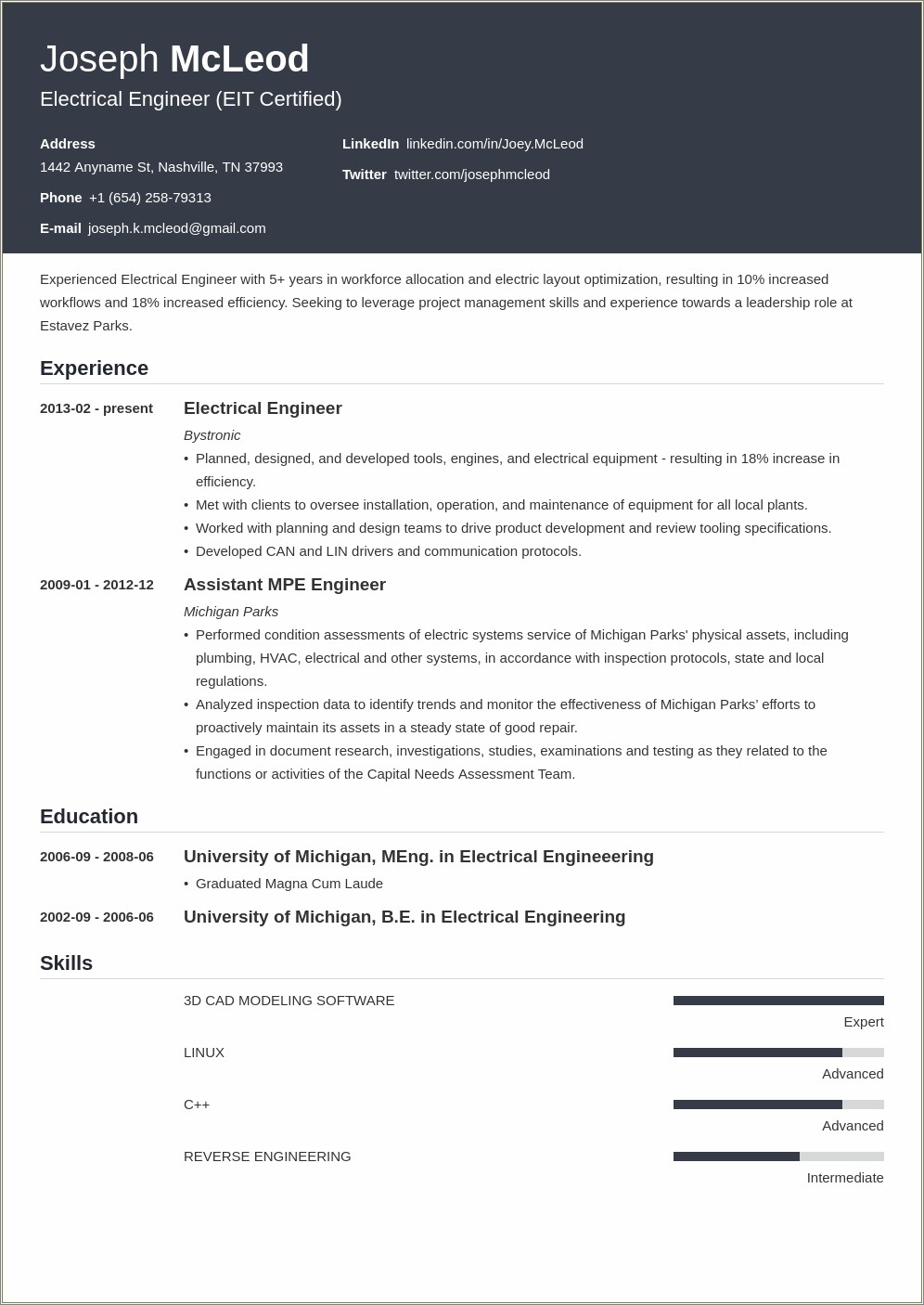 Electrical Design Engineer Resume Doc 1 Year Experience
